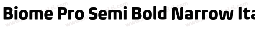 Biome Pro Semi Bold Narrow Itali字体转换